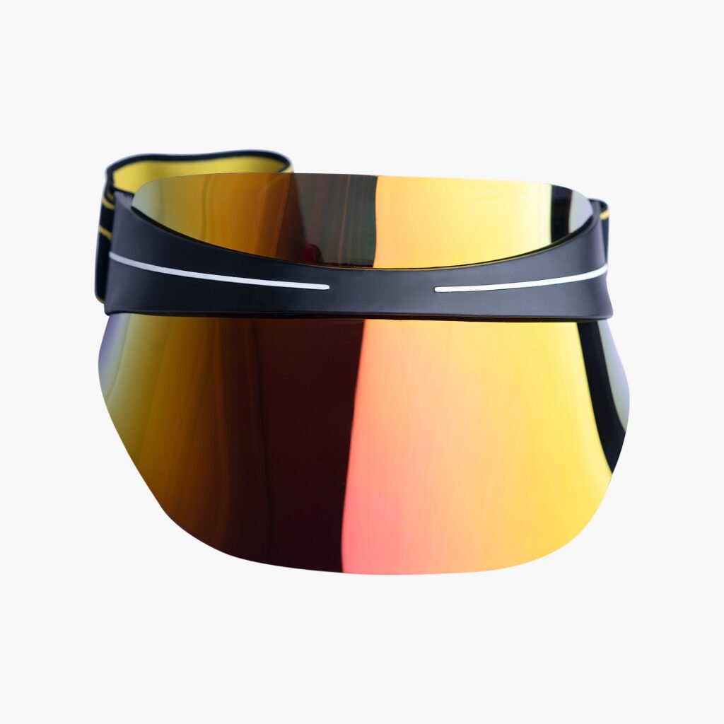 John Lagos Gold Reflective Sun Visor