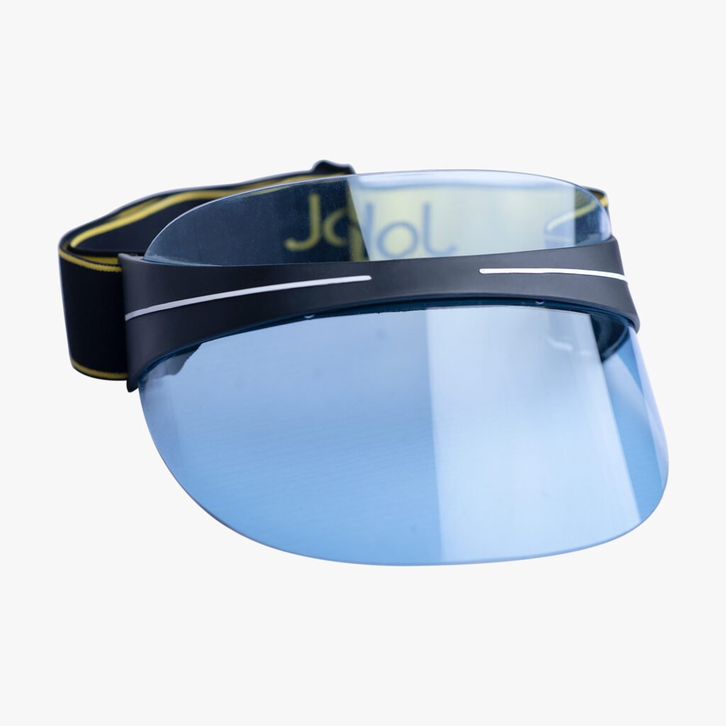 John Lagos Blue Non-reflective Clear Sun Visor