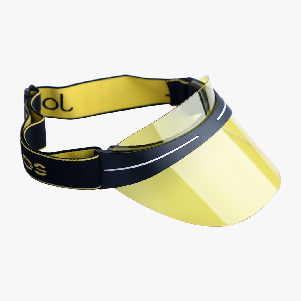 John Lagos Yellow Non-reflective Clear Sun Visor